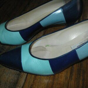 Nordstrom's Italian Pumps - Teal & Navy - Size 8 M